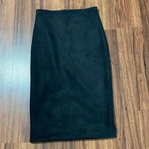 NWT Bcbgmaxazria Lyric black mini faux suede mini skirt XS